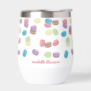 Colourful Pastel Watercolor French Macarons 