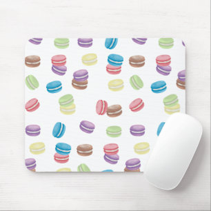 Colourful Pastel Watercolor French Macarons Mouse Pad
