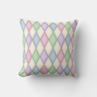 Colourful Pastels Distressed Harlequin Pattern