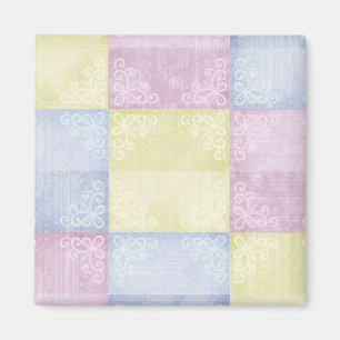 Colourful Pastels Patchwork Magnet