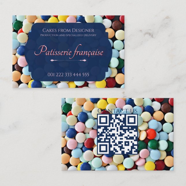 Colourful pastry studio business card (Front/Back)