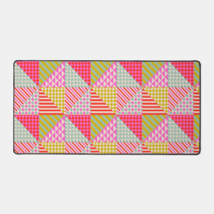 Colourful Patchwork Aesthetic Desk Mat Mousepad