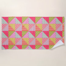 Colourful Patchwork Beach Towel | Summer & Vacatio