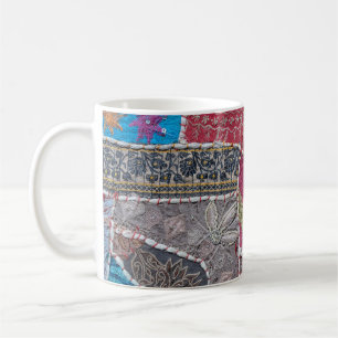 Colourful Patchwork Carpet Closeup Detail Coffee Mug