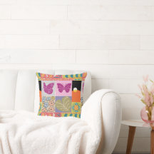 Colourful Patchwork FRAMED  vintage