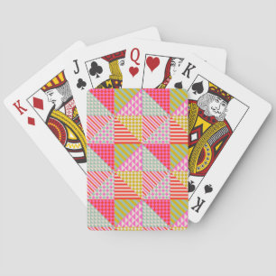 Colourful Patchwork Game Night Playing Cards