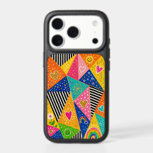 Colourful Patchwork Hearts & Rainbows OtterBox iPh