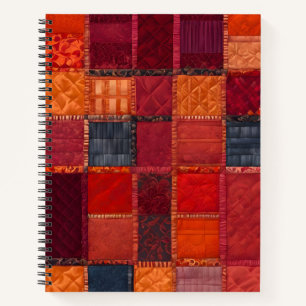Colourful Patchwork Quilt Art Spiral Notebook