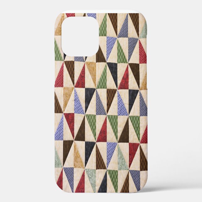 Colourful Patchwork Quilt: Flower Texture. Case-Mate iPhone Case (Back)