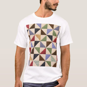 Colourful Patchwork Quilt: Flower Texture. T-Shirt