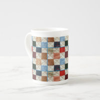Colourful patchwork quilt pattern