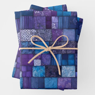 Colourful Patchwork Quilt Wrapping Paper Sheets