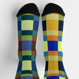 Colourful patchwork socks
