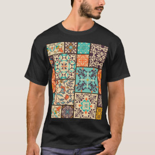 Colourful Patchwork Tile: Islamic Majolica Motifs T-Shirt