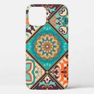 Colourful patchwork tile: Islamic motifs. iPhone 12 Case