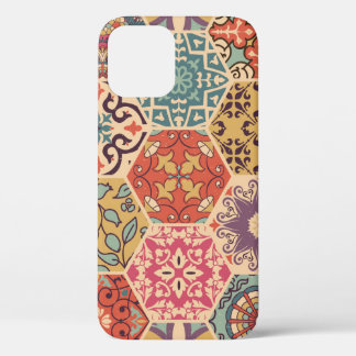 Colourful Patchwork Tile Islamic Motifs iPhone 12 Case