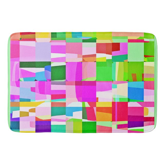 Colourful Pattern Art Bath Mat (Front)