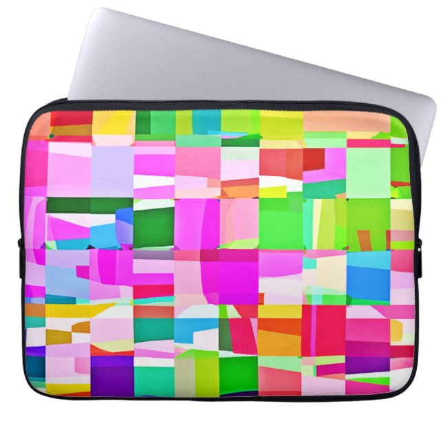 Colourful Pattern Art Laptop Sleeve (Front)