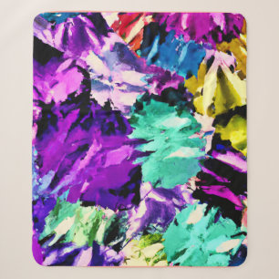 Colourful Pattern Artwork Sherpa Blanket