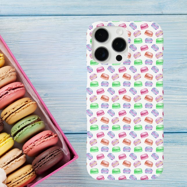 Colourful Pattern Cookies Macarons Dessert iPhone Case (Colorful Pattern Cookies Macarons Dessert 16 Pro Case-Mate iPhone Case)