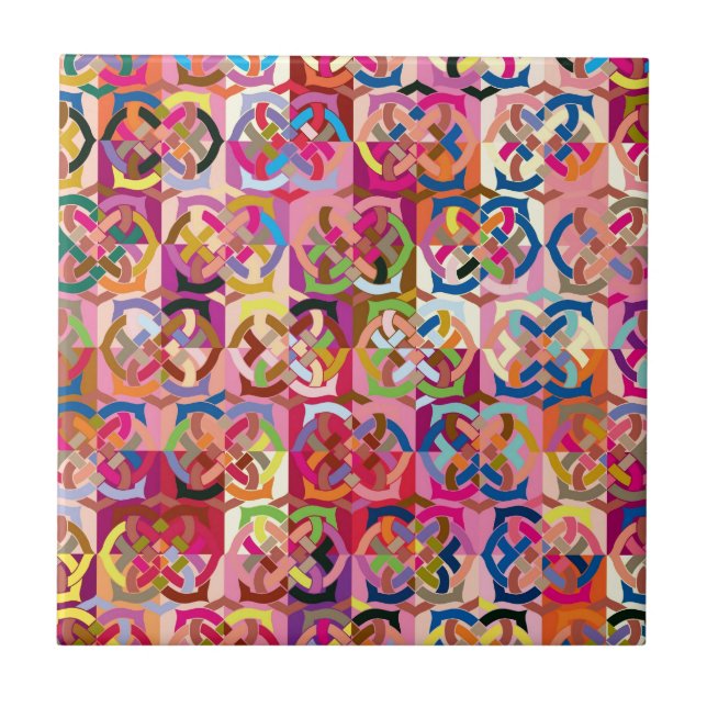 Colourful Pattern Creation "Colour Connections" Tile (Front)