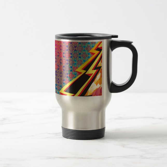 Colourful Pattern Creation "Flash Gordon" Travel Mug (Right)