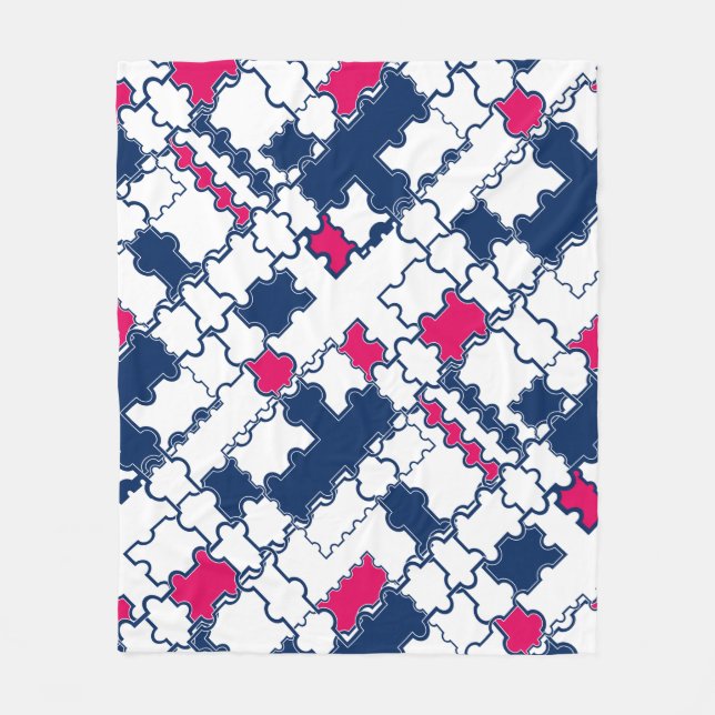 Colourful pattern , elegant fleece blanket (Front)