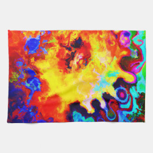 Colourful Pattern Explosion Tea Towel