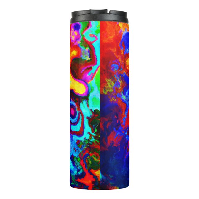 Colourful Pattern Explosion Thermal Tumbler (Back)