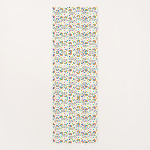 Colourful pattern featuring repeating rows yoga mat