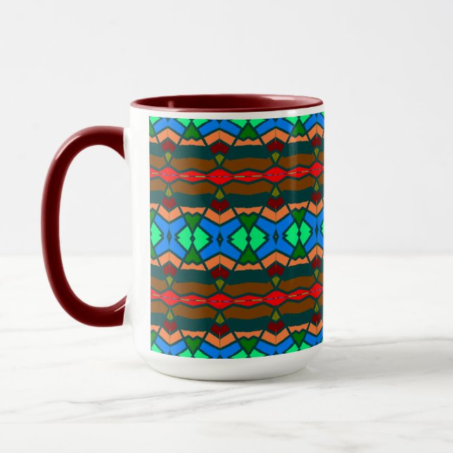 Colourful Pattern Mug (Left)