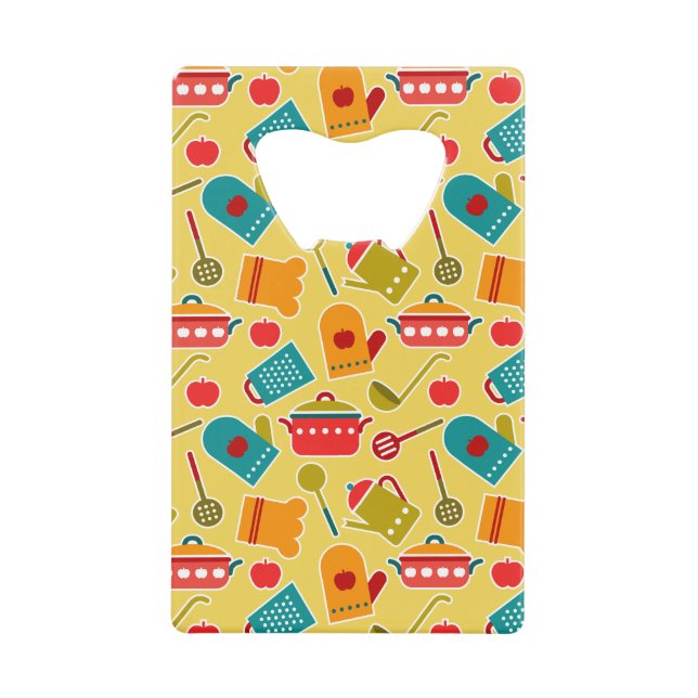 Colourful pattern of kitchen utensils (Front)