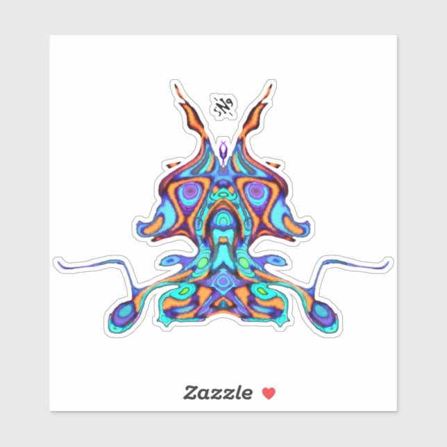 Colourful pattern (pareidolia) - Space parrot v1 (Sheet)