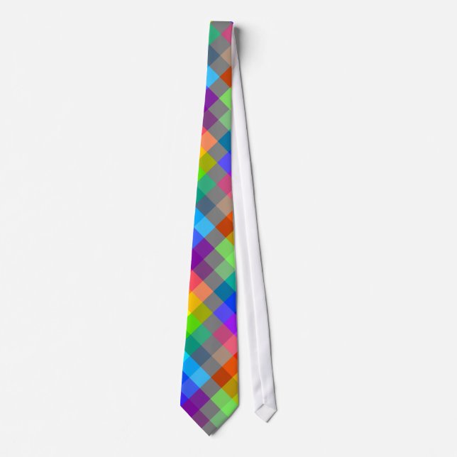 Colourful pattern. Rainbow Colours. Tie (Front)