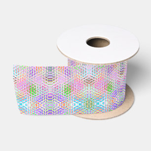 Colourful pattern satin ribbon