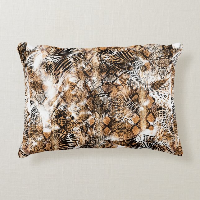 Colourful Pattern Study, Leopard, Zebra, Camouflag Decorative Cushion (Front)