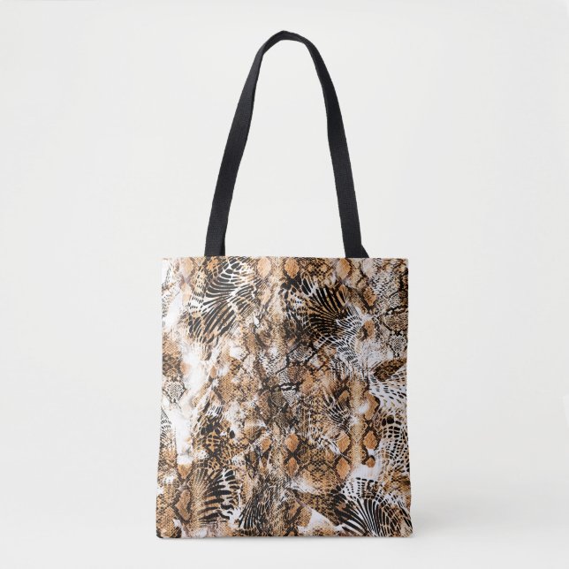 Colourful Pattern Study, Leopard, Zebra, Camouflag Tote Bag (Front)