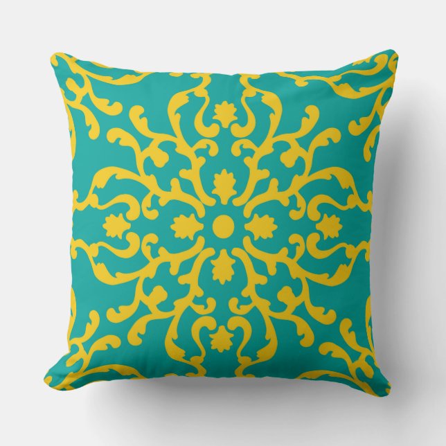 colourful pattern throw pillow (Front)