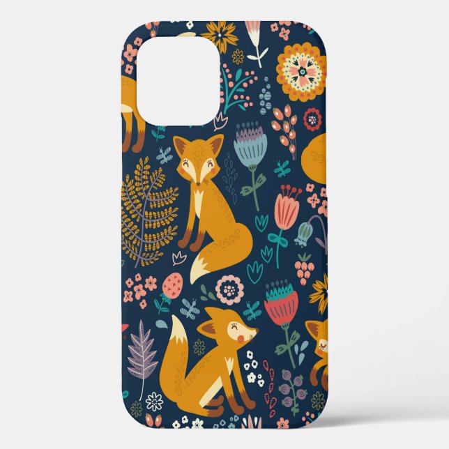 Colourful pattern with a foxfox,pattern,forest,fal Case-Mate iPhone case (Back)