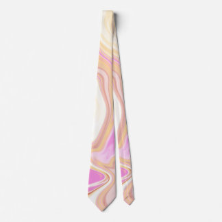 Colourful Pattern Yellow Pink Pastel Neck Tie