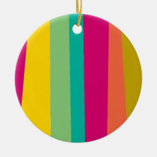 colourful patterned ceramic tree decoration