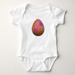 Colourful patterned Easter egg Baby Bodysuit