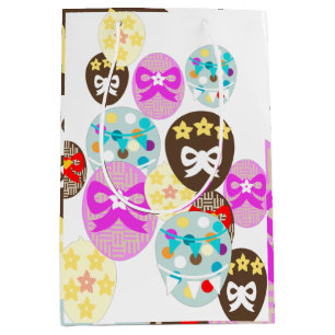 Colourful patterned Easter Egg Medium Gift Bag