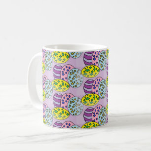 Colourful Patterned Eggs  Easter Coffee Mug