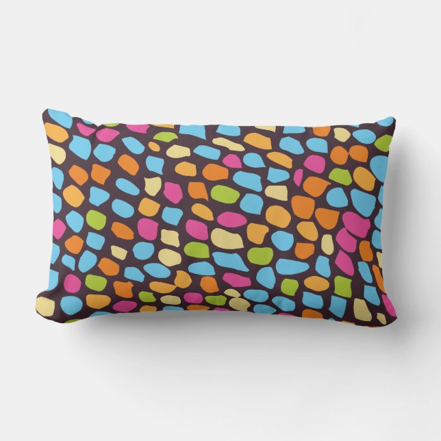 colourful patterned lumbar cushion (Front)