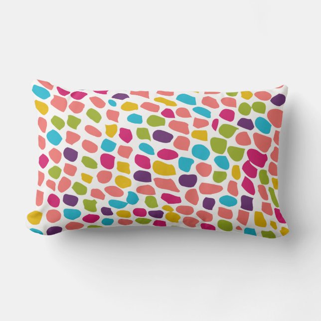 colourful patterned lumbar cushion (Front)