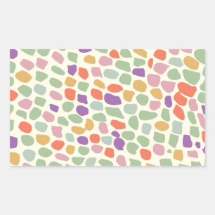 colourful patterned rectangular sticker