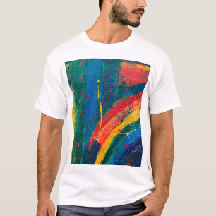 Colourful Patterned T-Shirt   Vibrant Artistic Des