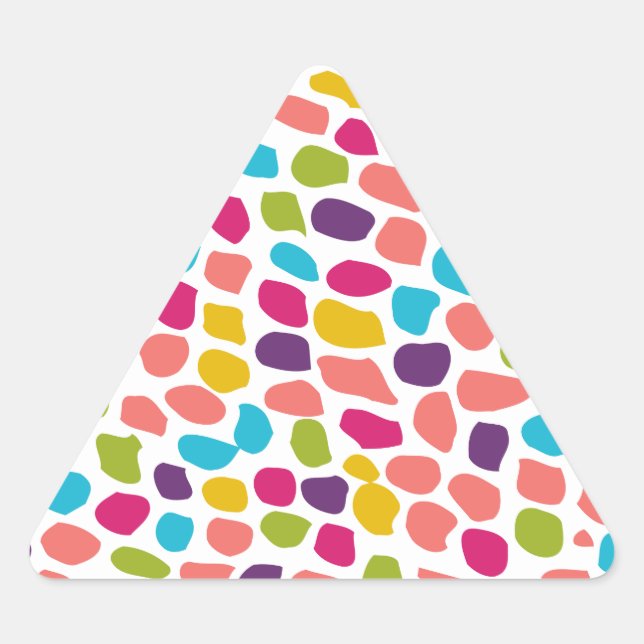 colourful patterned triangle sticker (Front)