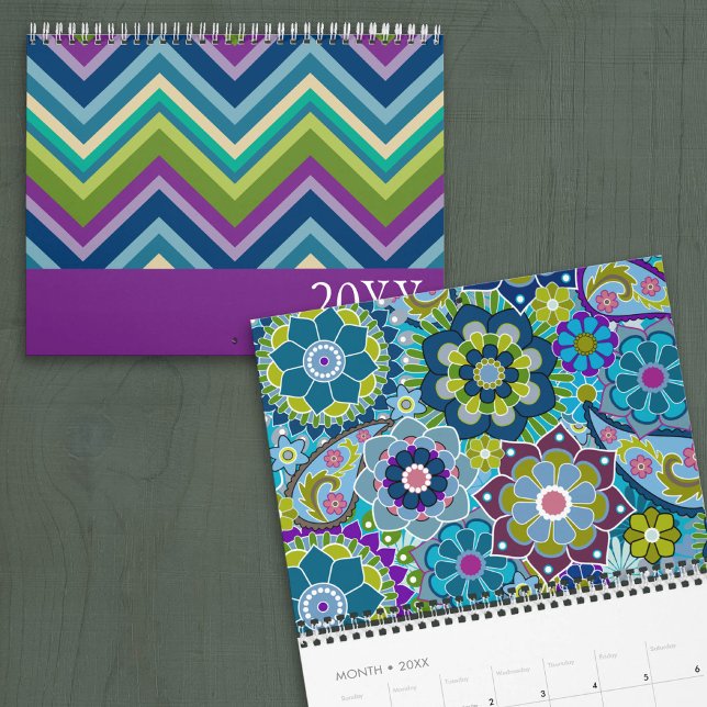 Colourful Patterns and Funky Designs Calendar (Calendar)